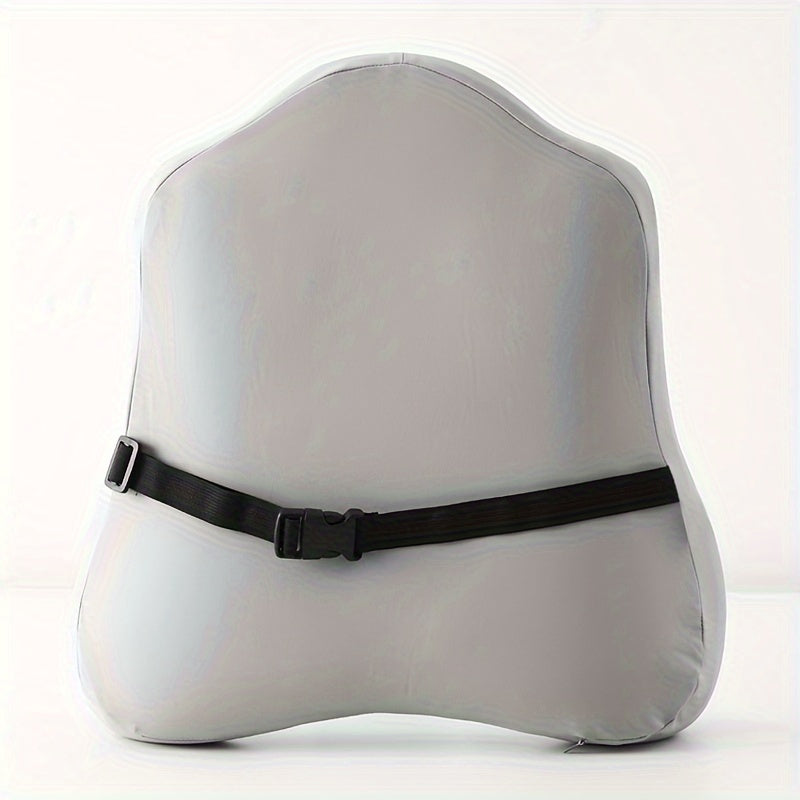 Contemporary Knit Fabric Memory Foam Lumbar Support Pillow for Office Chair and Car – Patchwork Space Theme, Fade Resistant, Zip Closure, Adult All-Season Back Support Cushion – Dry Clean Only