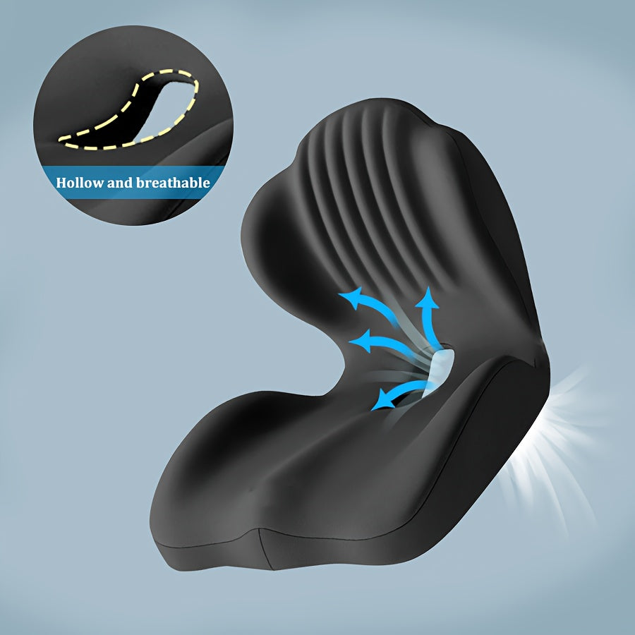 An -hemorrhoid Office Integrated Cushion, Enlarged And Lengthened, Detachable And Washable, Suitable for People Who Sit for A Long Time, A Great Gift for The Back-to-school Season, Christmas, Etc., Posture Correction, Lumbar Support Cushion, Supportive