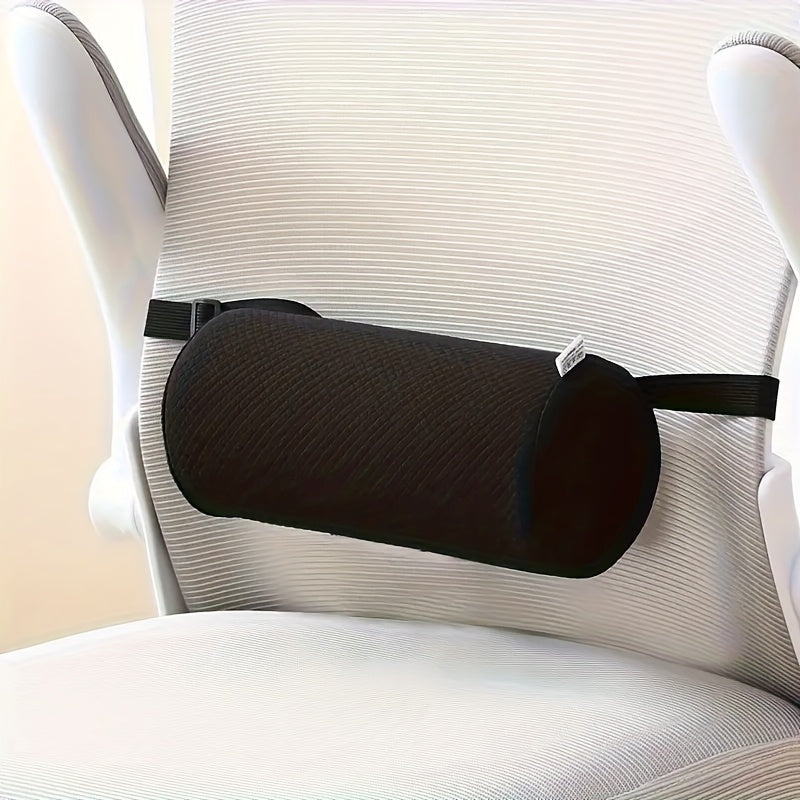 Ergonomic Memory Foam Back Support Pillow for Office Chair - Breathable, Durable, Comfortable Lumbar Cushion - Neck Roll Support - Relief for Lower Back Pain from Car, Office Chair, Computer - Ergonomic Portable Travel Pillow - Chest Posture Corrector