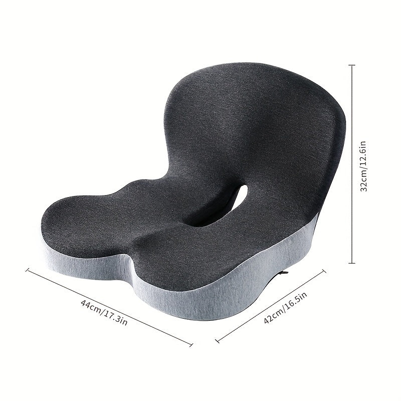 Ergonomic Seat Cushion with Backrest – Soft, Supportive, and Washable Office Chair Pad for Hip and Waist Comfort, Ideal for Long Sitting, Car Driving, and Desk Work, Modern Design, Breathable Polyester Fabric, Integrated Cushion for Hips and Waist