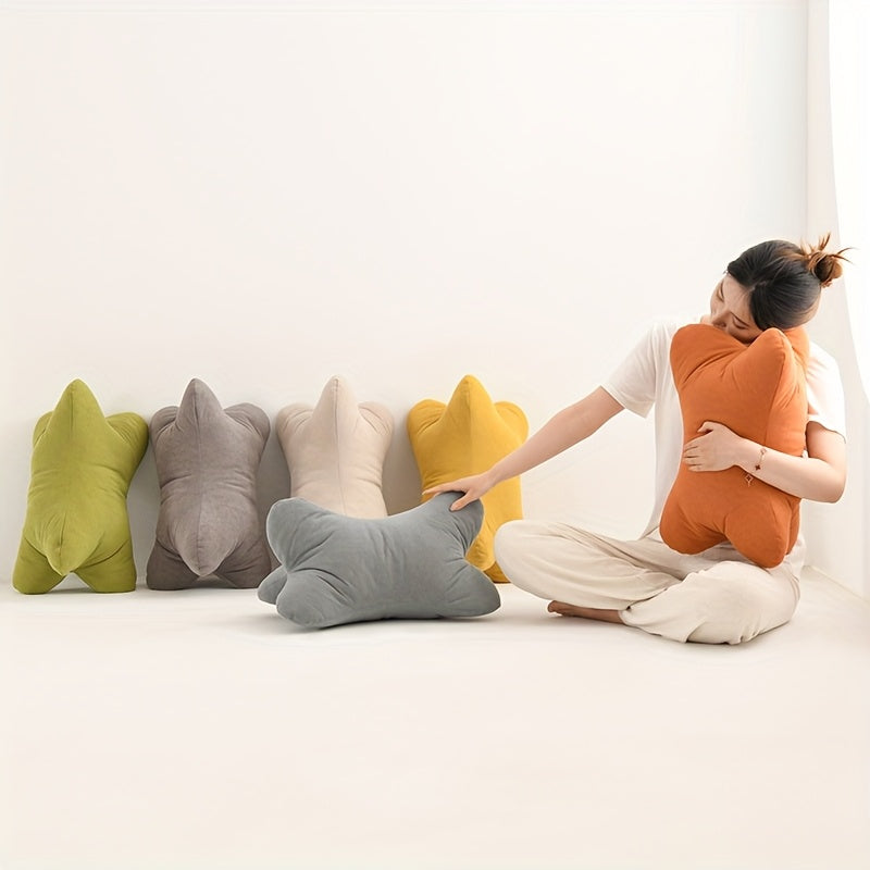 1pc/2pcs New Triangular Relax Pillow, Breathable Soft Chenille Fabric, Multi-Purpose Hidden Zipper Design, Lightweight & Comfortable Hand Washable - Perfect for Office Chair Lumbar Support, Bedside Cushion, Neck Spine Pillow, Nap Backrest, Foot Rest, Leg