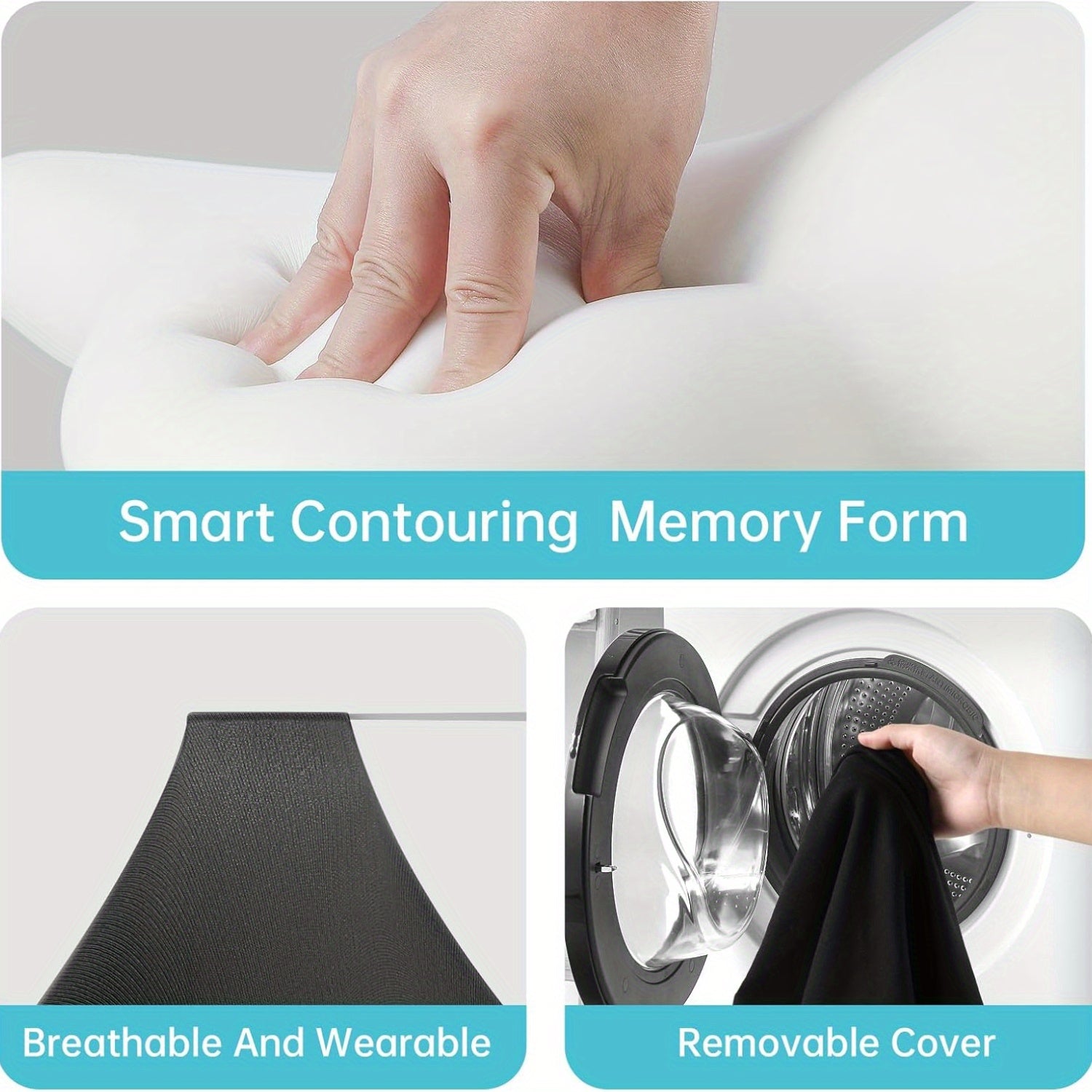 Adjustable Lumbar Support Pillow, Improve Lower Back Pressure Buffer & Sitting Posture, Adjustable Slider, Ergonomic Memory Foam Back Cushion for Long Sitting for Office Chair/ Car/ Plane-Black