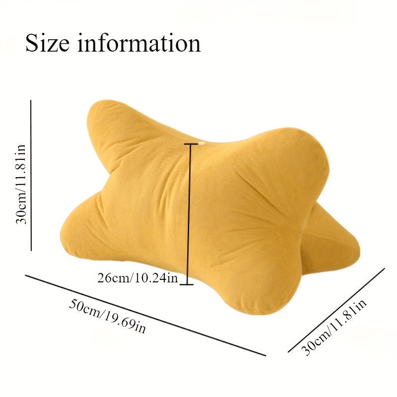 1pc Chenille Ergonomic Soft Triangular Bone Lumbar Support Pillow - Thickened Couch Cushion for Office Chair, Home Decor, and Comfortable Back Support, Orange, Home Decor Cushion | Comfortable Support | Washable Cover, Pillows for Couc