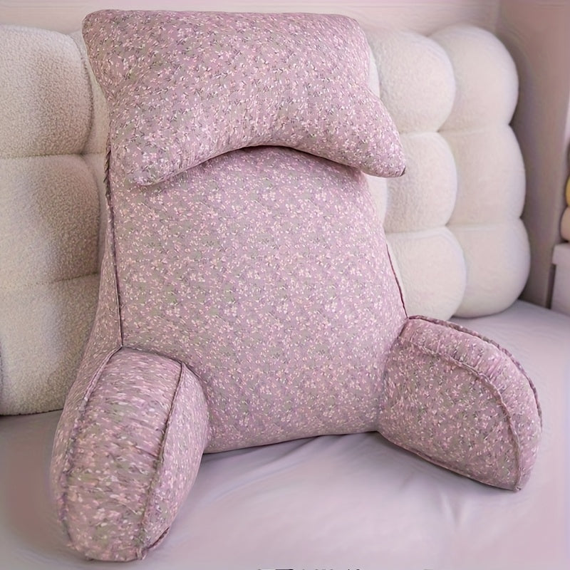 Oversized Soft Lumbar Support Cushion - Tall Backrest for Bed, Couch, Office Seat, Dorm Room, Comfortable Back Support with Plush Fur Pillows