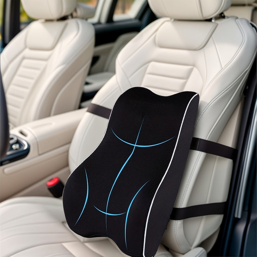 Lumbar Support Pillow for Office Chair, Memory Foam Cushion with Updated 3D Mesh Cover for Back Ideal for Computer/Desk Chair, Car Seat, Gaming Chair, Recliner