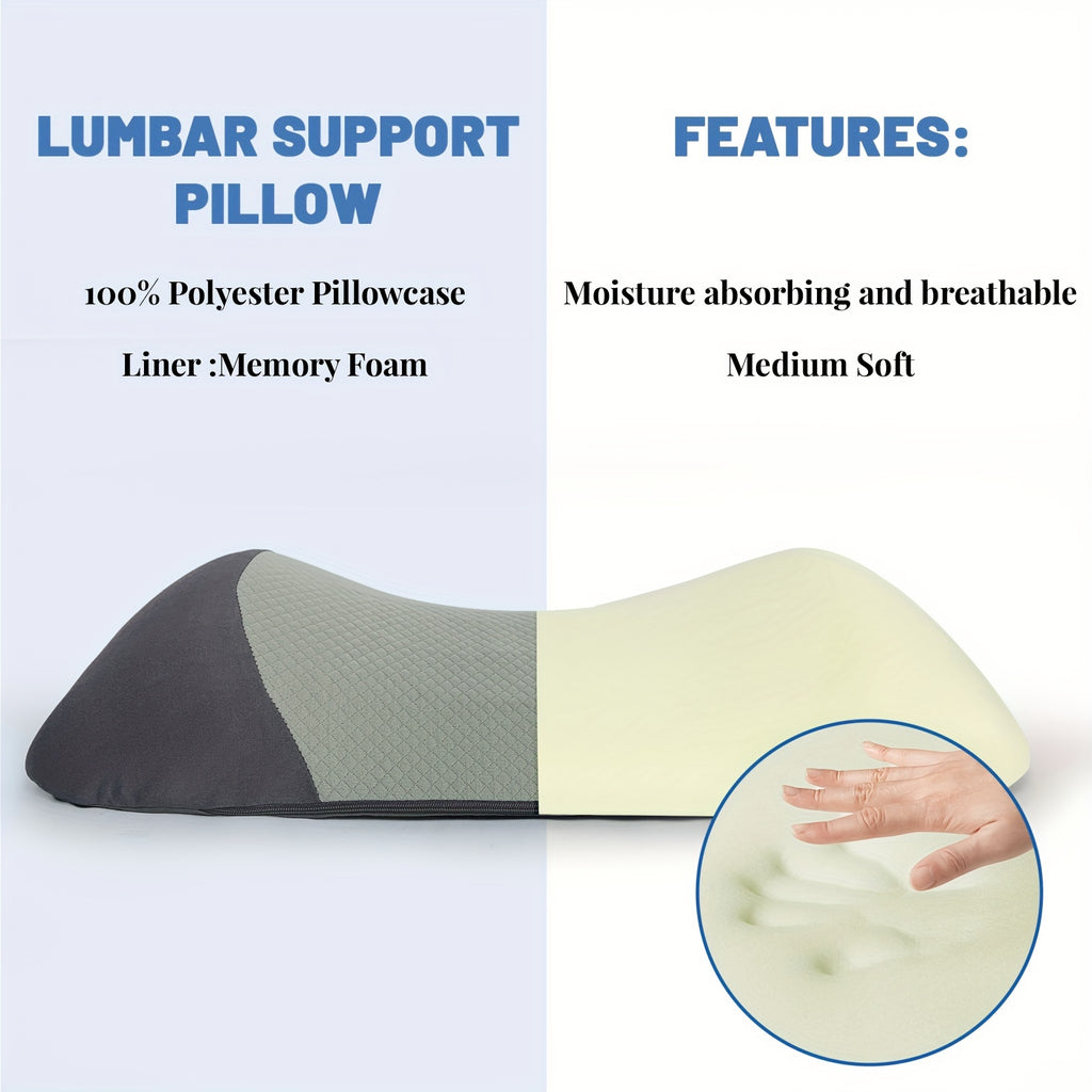 USB-Powered Heated Lumbar Support Pillow with 5 Adjustable Temperature Settings & Timer, Ergonomic Back for Office Chairs, Cars, and Home Use - Gray, Backrest Pillow