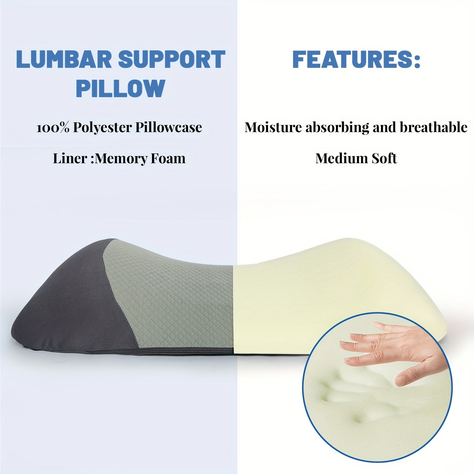 USB-Powered Heated Lumbar Support Pillow with 5 Adjustable Temperature Settings & Timer, Ergonomic Back for Office Chairs, Cars, and Home Use - Gray, Backrest Pillow