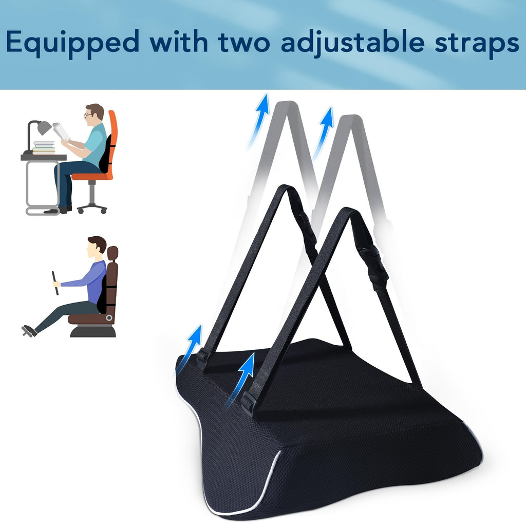 Lumbar Support Pillow for Office Chair, Memory Foam Cushion with Updated 3D Mesh Cover for Back Ideal for Computer/Desk Chair, Car Seat, Gaming Chair, Recliner