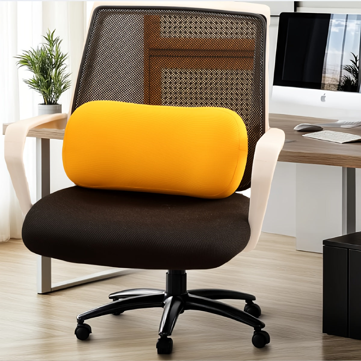 1pc Memory Foam Lumbar Pad, Travel Pillow, Office Sedentary Lumbar Support Pad, Portable Multifunctional Pillow with Adjustable Shoulder Strap, Compressible, Easy to Carry [Delicate Lumbar Pad] Nap.