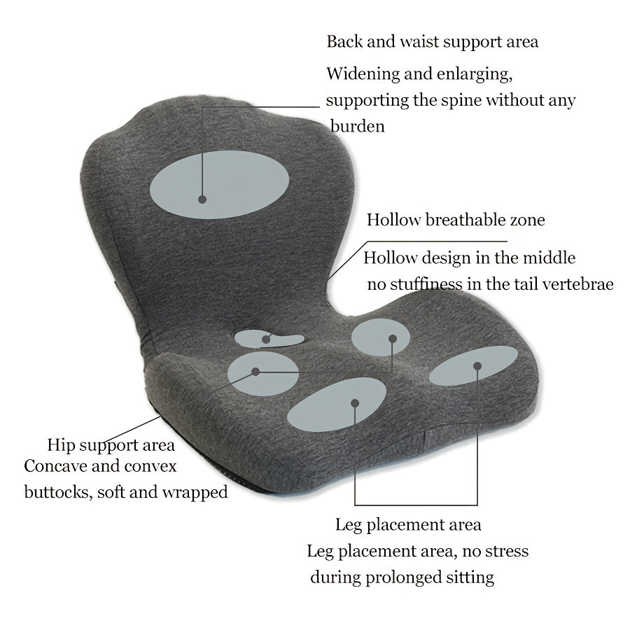 An -hemorrhoid Office Integrated Cushion, Enlarged And Lengthened, Detachable And Washable, Suitable for People Who Sit for A Long Time, A Great Gift for The Back-to-school Season, Christmas, Etc., Posture Correction, Lumbar Support Cushion, Supportive