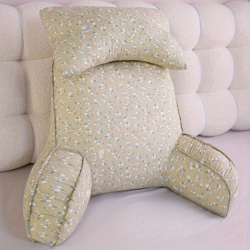 Oversized Soft Lumbar Support Cushion - Tall Backrest for Bed, Couch, Office Seat, Dorm Room, Comfortable Back Support with Plush Fur Pillows