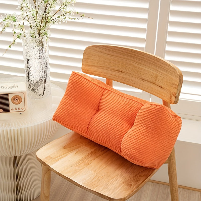 1pc Ultimate Lumbar Support Cushion – Adjustable Ergonomic Seat Pad for Home, Office & Travel, Fluffy Polyester Filling, Machine Washable, Pressure-Relief Foam for Back Pain & Posture Support, Fit for Sofas, Chairs & Car Seats, Seat Cushion