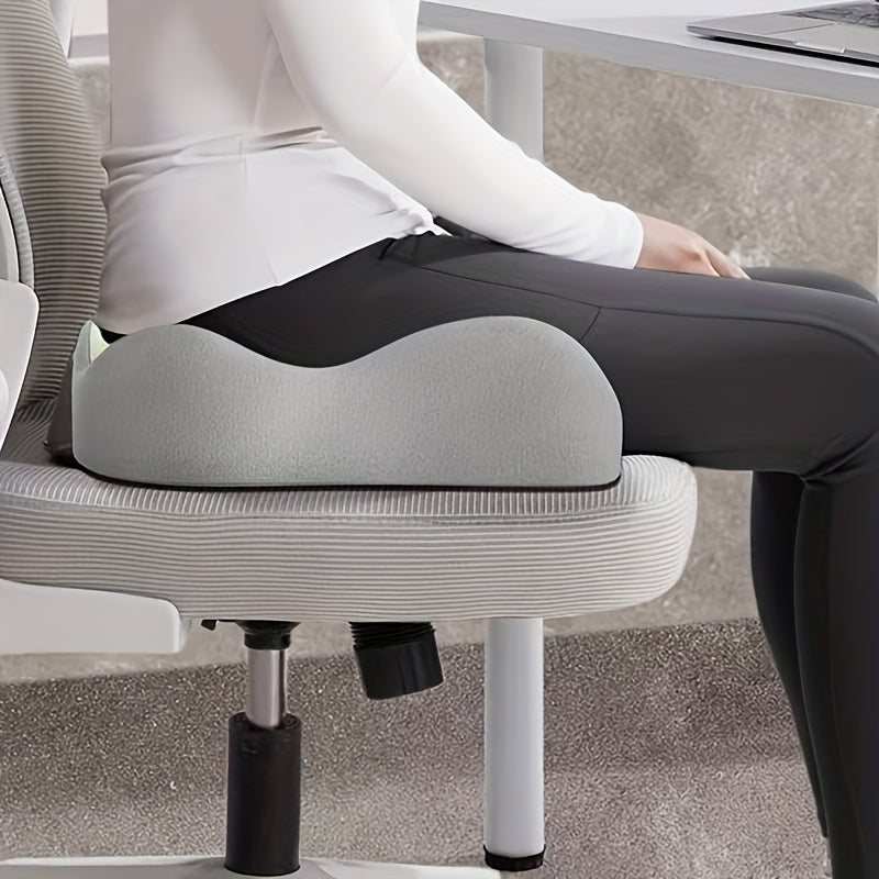 2pcs Ergonomic Office Chair Cushions with - Posture-Correcting Lumbar Support & Thickened Seat Pad, Breathable Grey Cushions for Office, Car, Wheelchair - Washable Covers for Home &, Ergonomic Chair, Durable Zipper Cover