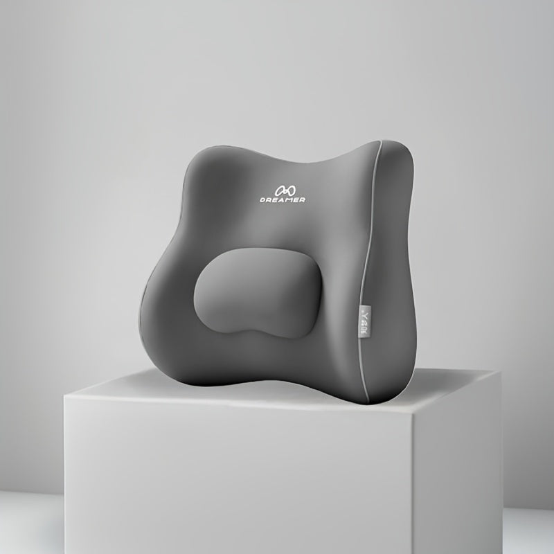 1pc ZMR All-in-one Deluxe Office & Study Lumbar Support Backrest, High Elasticity Memory Foam, Breathable & Comfortable, Ergonomic Design for Ergonomic Support, Relief from Back Pain, Ergonomic Seat Pad | Minimalist Backrest | Ergonomic Design