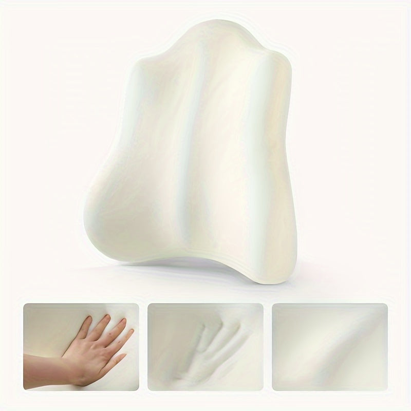 Contemporary Knit Fabric Memory Foam Lumbar Support Pillow for Office Chair and Car – Patchwork Space Theme, Fade Resistant, Zip Closure, Adult All-Season Back Support Cushion – Dry Clean Only