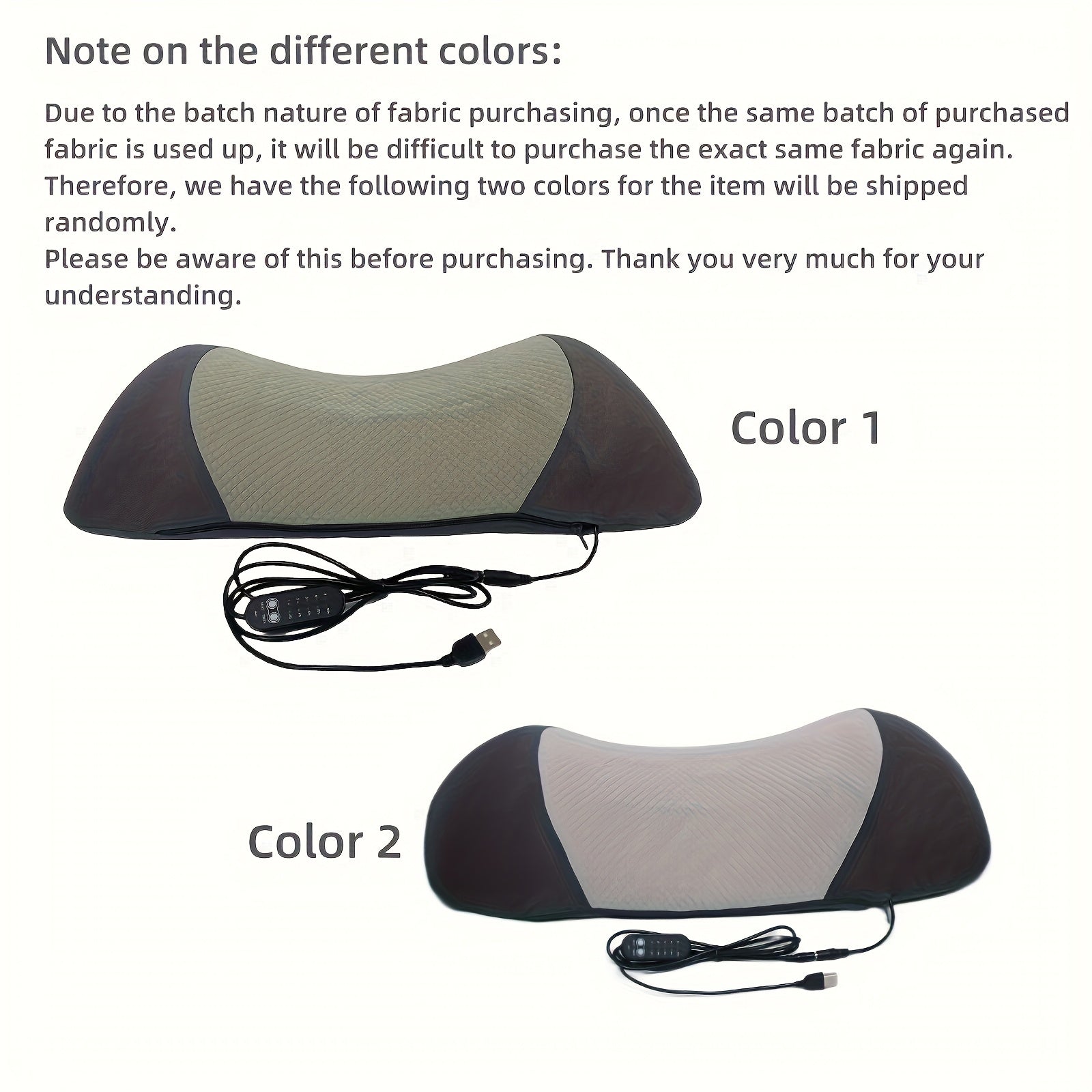 USB-Powered Heated Lumbar Support Pillow with 5 Adjustable Temperature Settings & Timer, Ergonomic Back for Office Chairs, Cars, and Home Use - Gray, Backrest Pillow