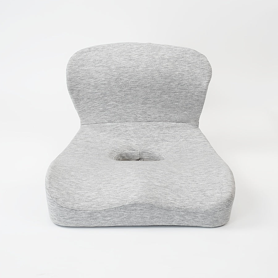 Ergonomic Office Chair Cushion with Hollow Back Support - Memory Foam Lumbar Pillow, Lightweight Non-Electric Cushion for Posture Correction, Compatible with Home & Professional Desk Chairs - Breathable Seat Pad, Contoured Design, Soft Cushioning, Remote