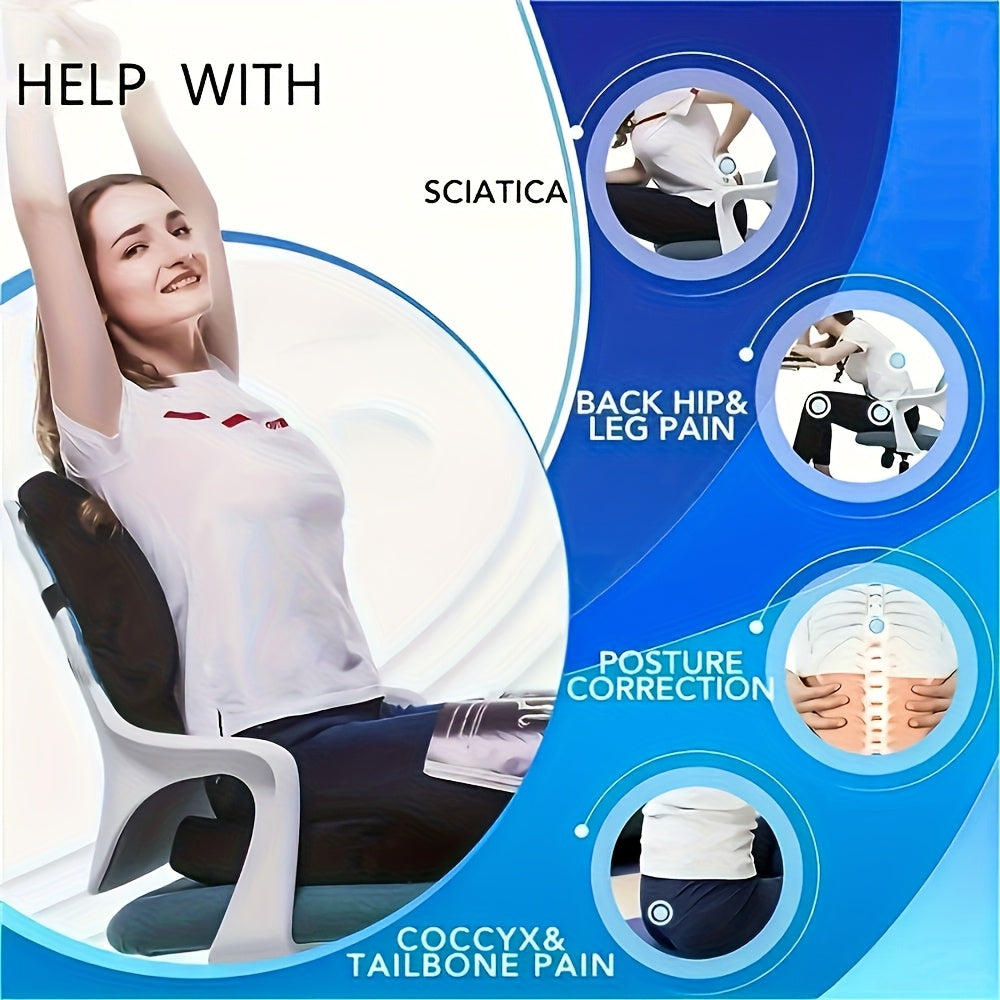 Seat Cushion Set Combination Memory Office Chair Lumbar Support Car Backrest Beauty Hip Pad