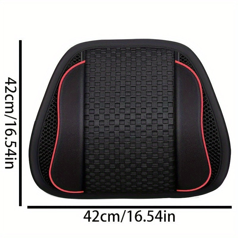 Breathable Lumbar Pillow - Ergonomic Back Cushion with Adjustable Lumbar Support, Posture Correction & Spinal Alignment - Lightweight Office Chair & Car Seat Pillow for Long Drives, Work, Home - No-Fill Design, Durable Polyester Mesh - Ideal for Drivers,