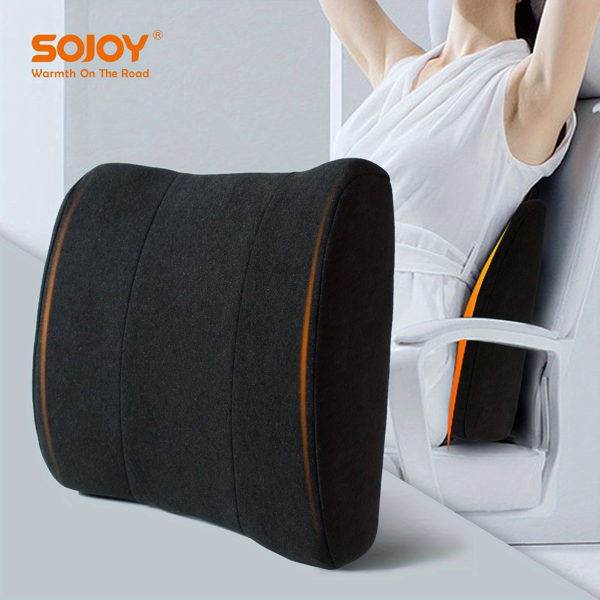 SOJOY Lumbar Support Plillow,Back Cushion Backrest for Home Office Chair Car Seat