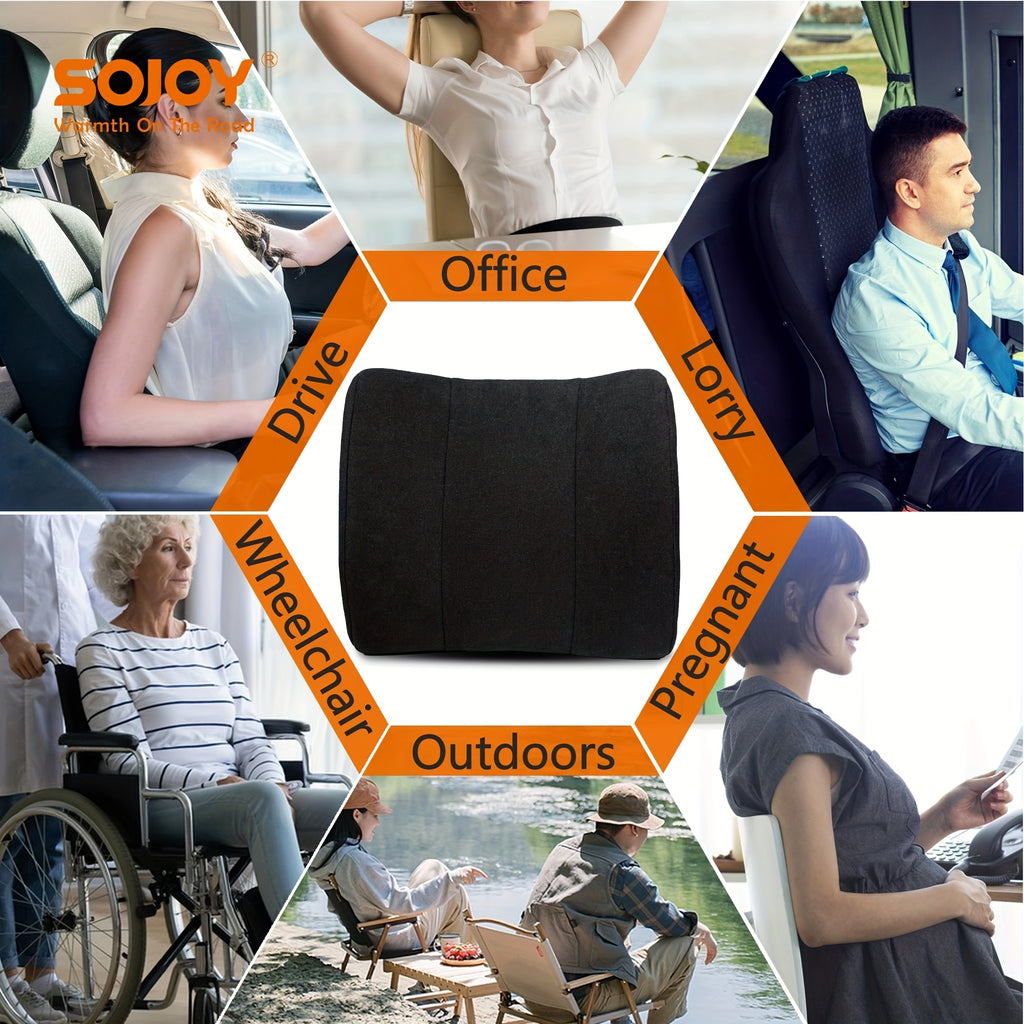 SOJOY Lumbar Support Plillow,Back Cushion Backrest for Home Office Chair Car Seat