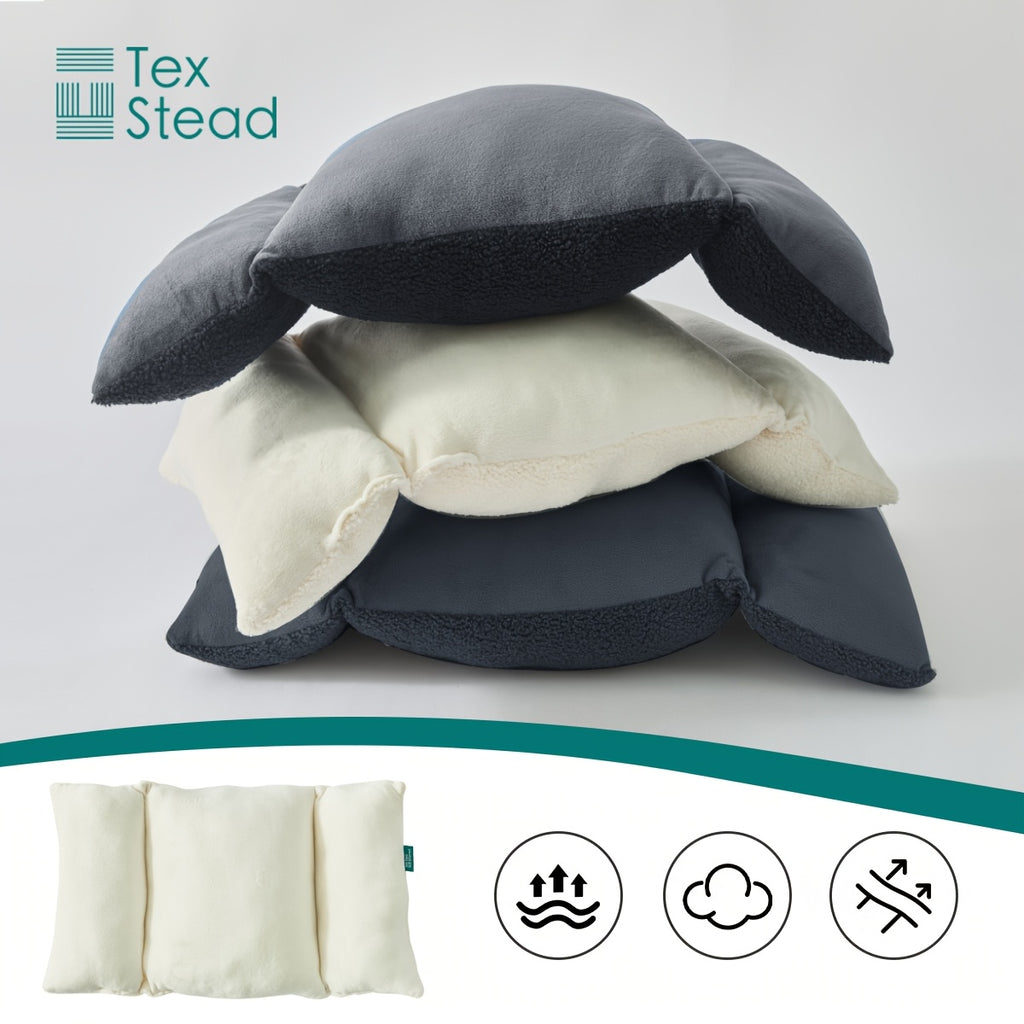 1pc, Fleece Lumbar Support Pillow 3 Section Back Pillow Office Chair Pillow for Back Support Comfortable Lumbar Support Waist for Car Seat Low Back Sofa Rest
