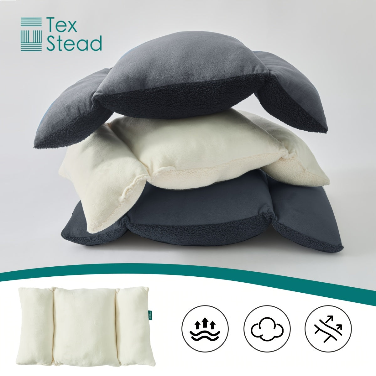1pc, Fleece Lumbar Support Pillow 3 Section Back Pillow Office Chair Pillow for Back Support Comfortable Lumbar Support Waist for Car Seat Low Back Sofa Rest