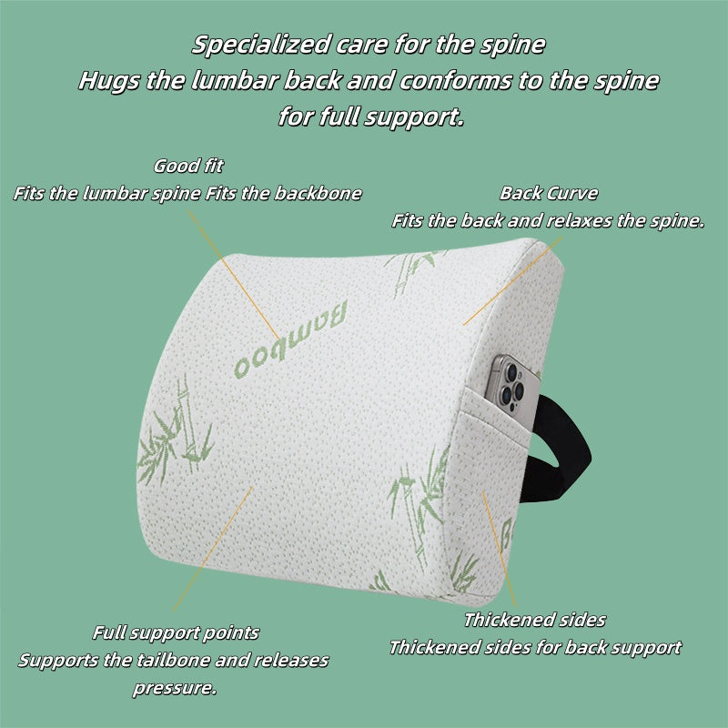 A Simple Solid White Back Cushion, Suitable for All Seasons, Designed to Pressure And Assist Sleep, Providing Neck And Lumbar Support. Ideal for Office Rest, Portable And Washable, Featuring a Minimalist Modern Design, It Can Be Used in The Living Room,