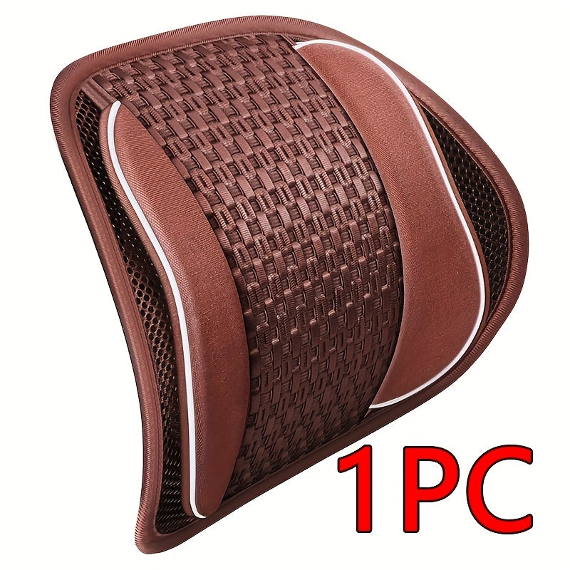 Breathable Lumbar Pillow - Ergonomic Back Cushion with Adjustable Lumbar Support, Posture Correction & Spinal Alignment - Lightweight Office Chair & Car Seat Pillow for Long Drives, Work, Home - No-Fill Design, Durable Polyester Mesh - Ideal for Drivers,