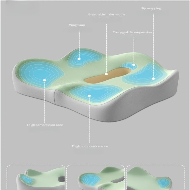 Cushion+Waist Pillow Travel Car Office Chair Beautiful Hip Cushion Chair Cushion Hemorrhoids Slow Resilience Cushion Butt Cushion Waist Pillow Back Cushion Waist Support Waist Support