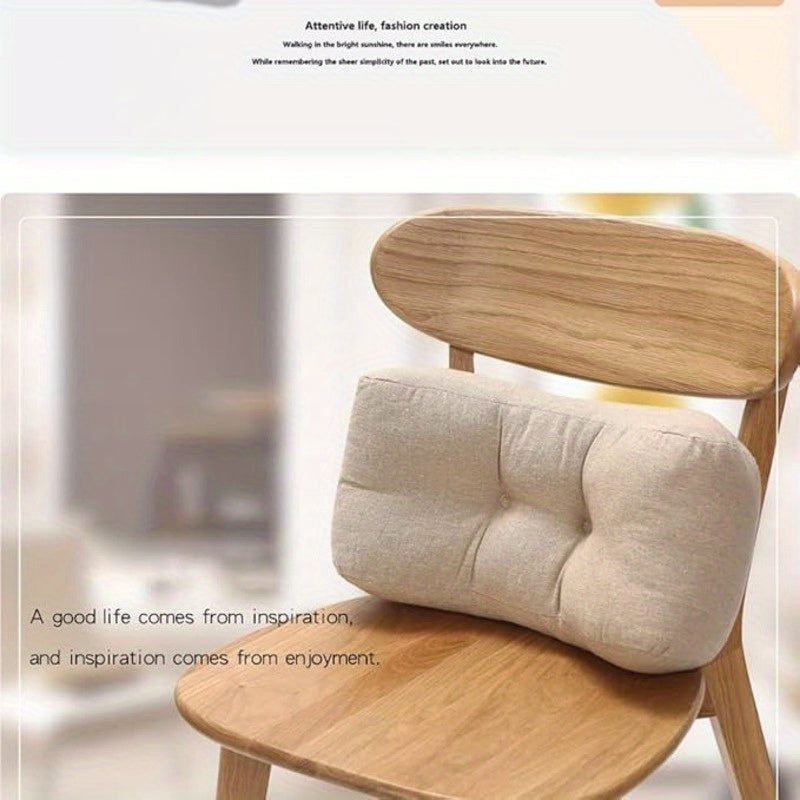 Suitable for 4 seasons, Multifunctional Lumbar Pillow - Office Nap Pad Back Support Cushion, Durable Lumbar Protection Pillow for Study Reading Desk Ergonomic curve design to chair back, dedicated for home and office chairs
