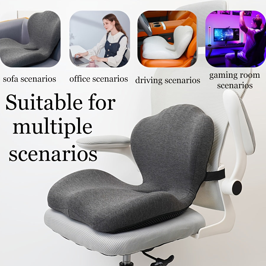 An -hemorrhoid Office Integrated Cushion, Enlarged And Lengthened, Detachable And Washable, Suitable for People Who Sit for A Long Time, A Great Gift for The Back-to-school Season, Christmas, Etc., Posture Correction, Lumbar Support Cushion, Supportive