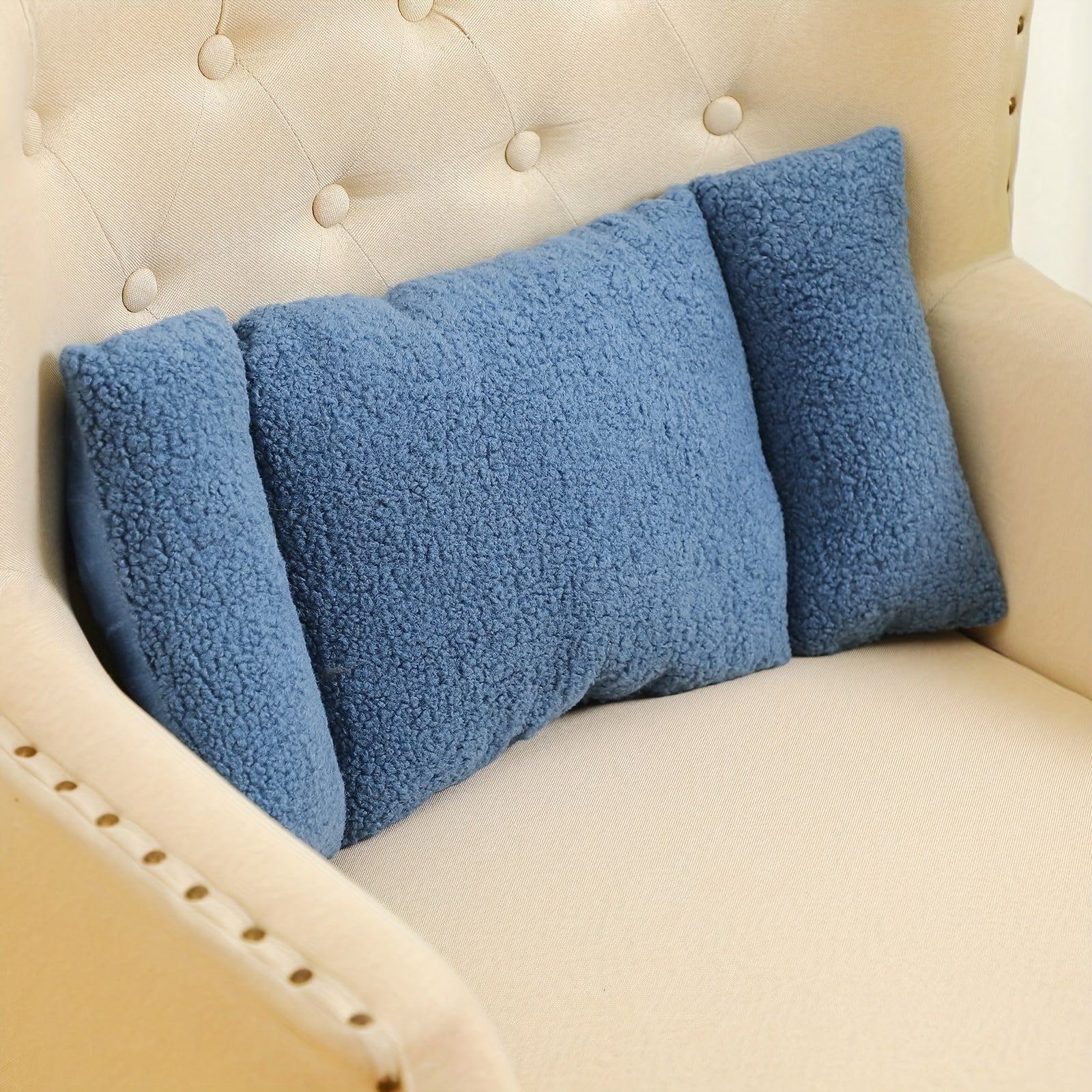 3-Section Lumbar Support Pillow for Office Chairs and Sofas - Soft Polyester Backrest Cushion with Ties, Hand Wash Only, Grey, Comfortable 3-Stage Adjustable Back Support for Home or Office Use, Back Support Pillow for Sitting