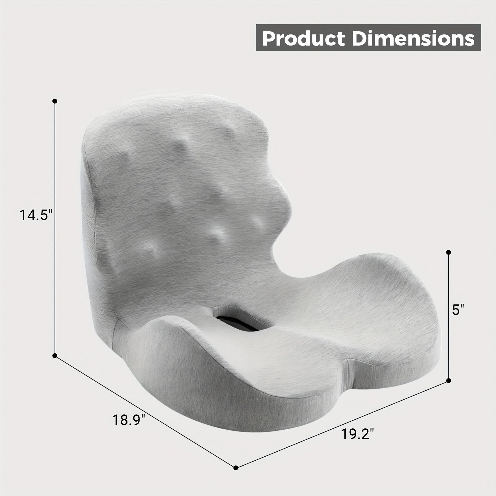 Memory Foam Seat Cushion, Office Chair Cushion With Lumbar Support Car Seat Cushion With 8 Back Massage Heads For Car, Truck, Desk, Gaming Chair