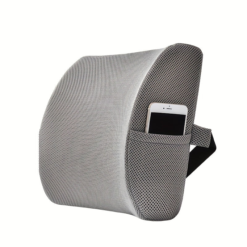 Ergonomic Lumbar Support Pillow for Office Chair and Car Seat - Versatile Lower Back Cushion, Breathable Polyester Cover, Blue, Posture Improvement | Contoured Lumbar Pillow | Medium Firm Pillow, Seat Cushion