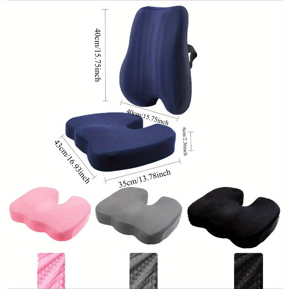 Ergonomic Lumbar Support Pillow with - Posture-Correcting Back Cushion for Office Chair, Car Seat, Gaming Desk - with Adjustable Strap, Lightweight & Portable for Home, Travel, or - Gray Lumbar Cushion, Home Seating Comfort, Sleek Design, Durable