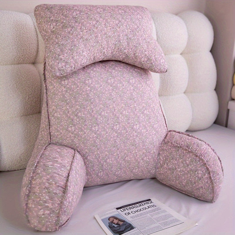 Oversized Soft Lumbar Support Cushion - Tall Backrest for Bed, Couch, Office Seat, Dorm Room, Comfortable Back Support with Plush Fur Pillows