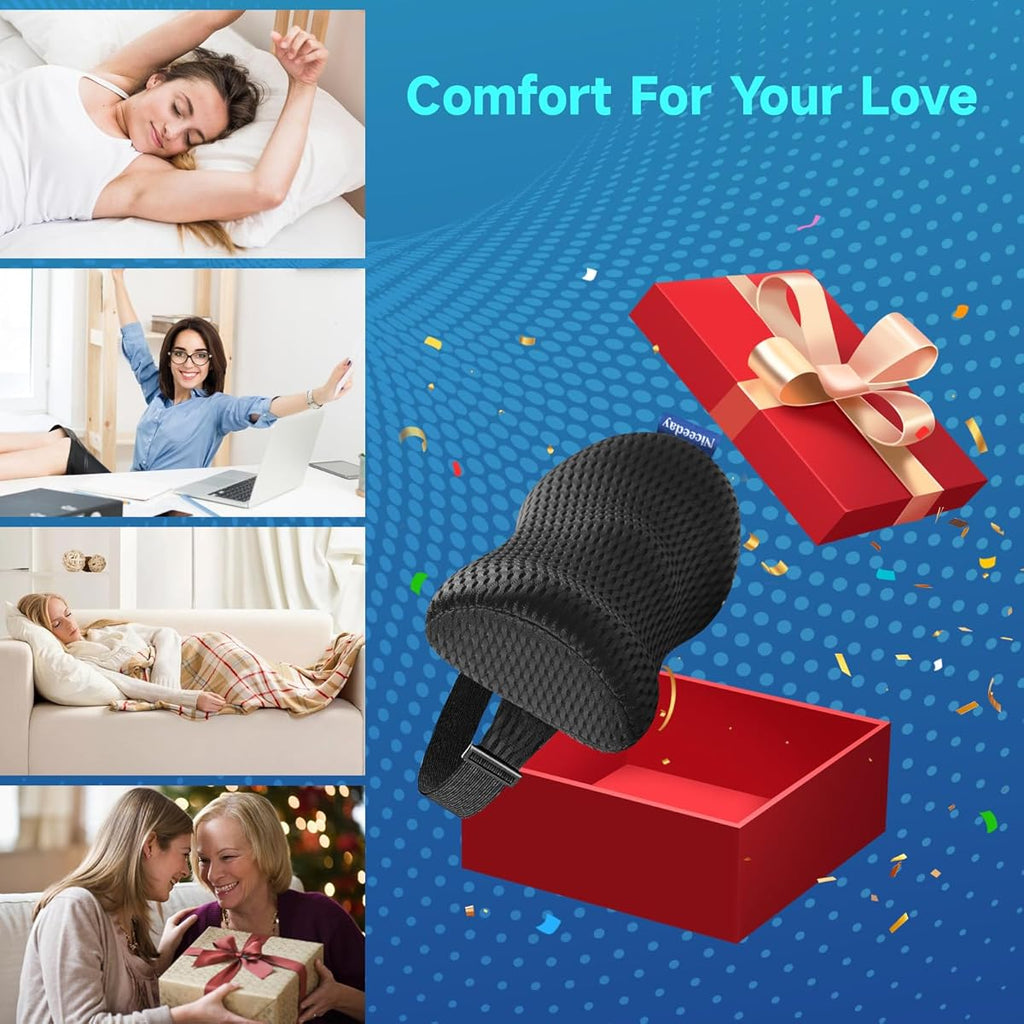 Ergonomic Lumbar Support Pillow for Office Chair & Car - Posture-Correcting Back Cushion with Spinal Alignment, Lower Back Relief, Desk, Gaming Chair - Non-Slip Base, No Power Needed - Ideal for Home, Office, Travel - Black, Backrest Pillow, Contoured