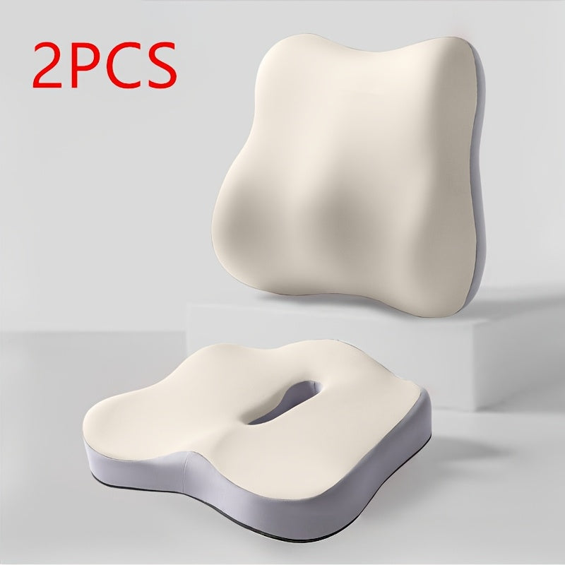 Cushion+Waist Pillow Travel Car Office Chair Beautiful Hip Cushion Chair Cushion Hemorrhoids Slow Resilience Cushion Butt Cushion Waist Pillow Back Cushion Waist Support Waist Support