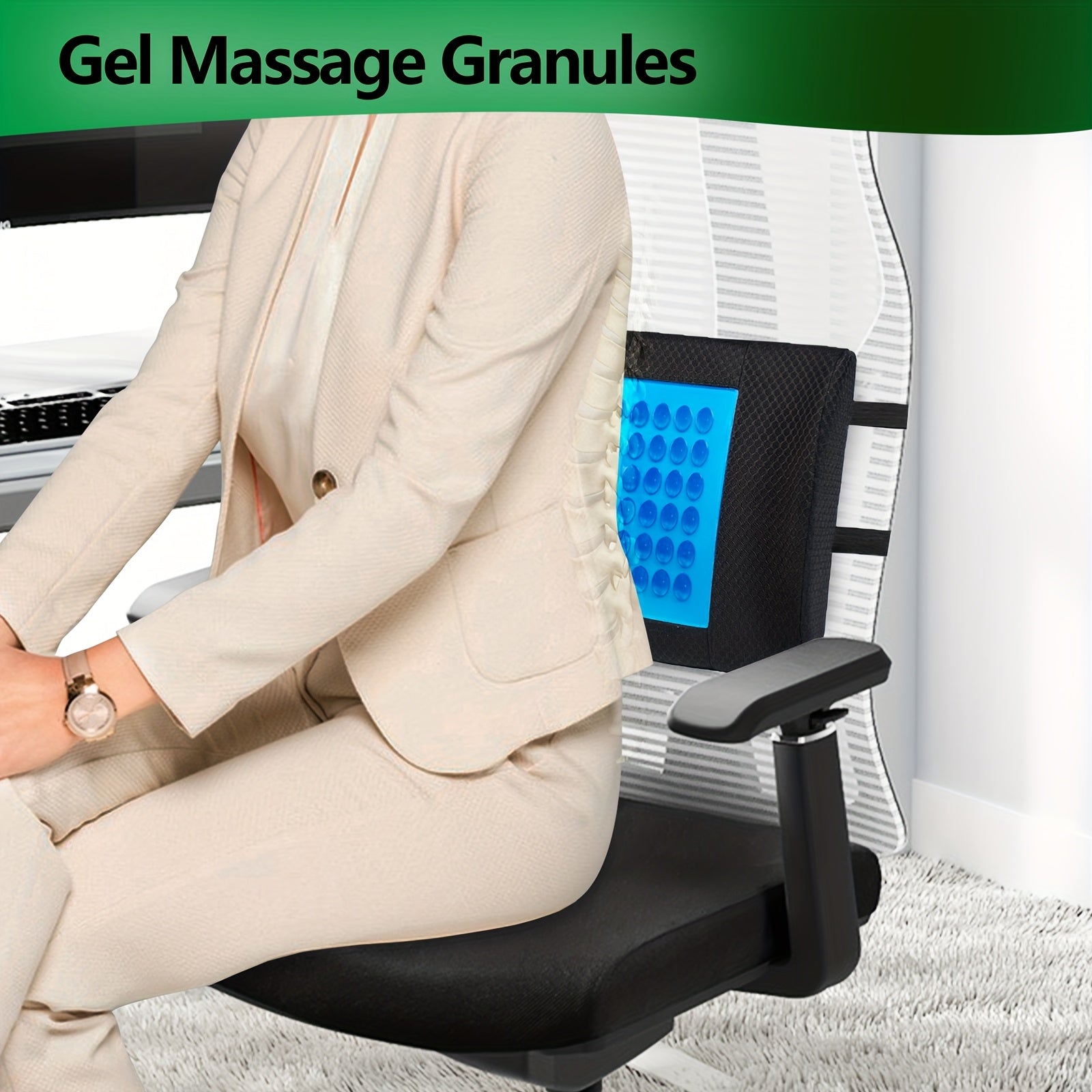 Luxurious & Comfortable Office Chair Cushion Lumbar Support, Relieving Pressure on The Waist and Back, Suitable for Office Chairs, Backrest Chairs, Wooden Chairs, Car, Airplane Seats, Thoughtful gift