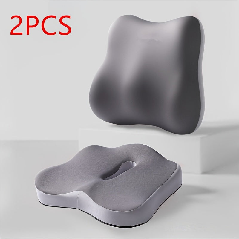 Cushion+Waist Pillow Travel Car Office Chair Beautiful Hip Cushion Chair Cushion Hemorrhoids Slow Resilience Cushion Butt Cushion Waist Pillow Back Cushion Waist Support Waist Support