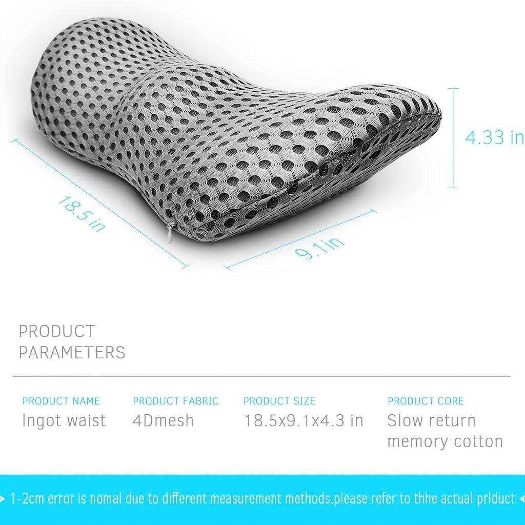 Ergonomic Lumbar Support Pillow for Office Chair - Posture-Correcting Lower Back Cushion with Spinal Alignment, Machine Washable Lumbar Pillow for Desk, Car, Home - No Power Needed, Ideal for Lower Back Relief & Long Hours Sitting, Backrest Pillow,