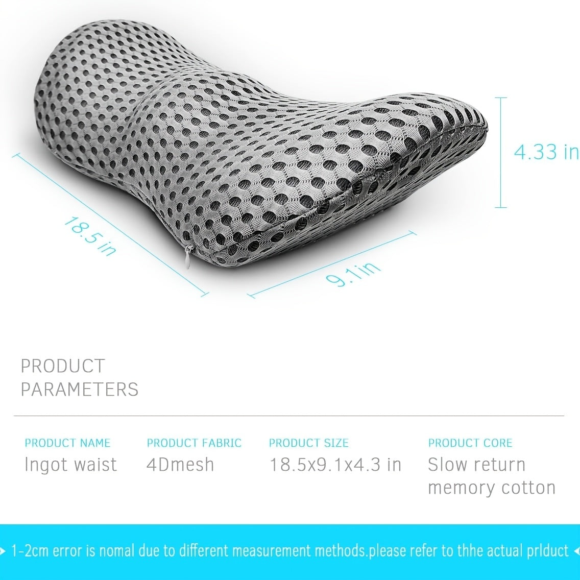 Ergonomic Lumbar Support Pillow for Office Chair - Posture-Correcting Lower Back Cushion with Spinal Alignment, Machine Washable Lumbar Pillow for Desk, Car, Home - No Power Needed, Ideal for Lower Back Relief & Long Hours Sitting, Backrest Pillow,