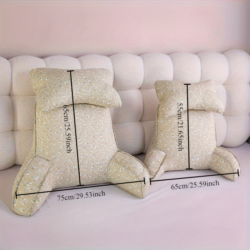 Oversized Soft Lumbar Support Cushion - Tall Backrest for Bed, Couch, Office Seat, Dorm Room, Comfortable Back Support with Plush Fur Pillows