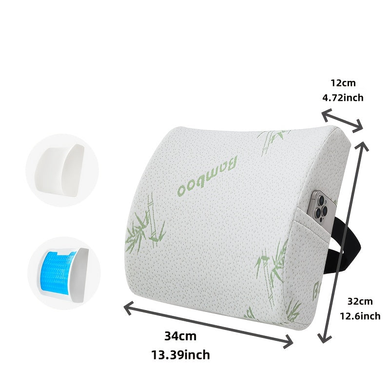 A Simple Solid White Back Cushion, Suitable for All Seasons, Designed to Pressure And Assist Sleep, Providing Neck And Lumbar Support. Ideal for Office Rest, Portable And Washable, Featuring a Minimalist Modern Design, It Can Be Used in The Living Room,