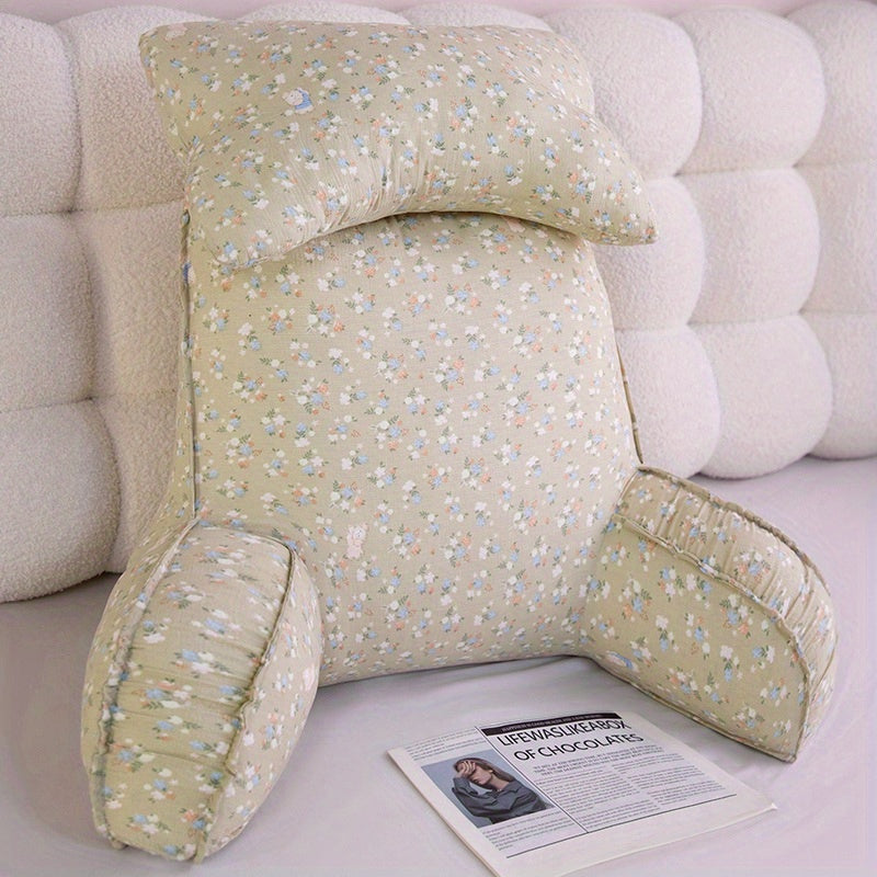 Oversized Soft Lumbar Support Cushion - Tall Backrest for Bed, Couch, Office Seat, Dorm Room, Comfortable Back Support with Plush Fur Pillows