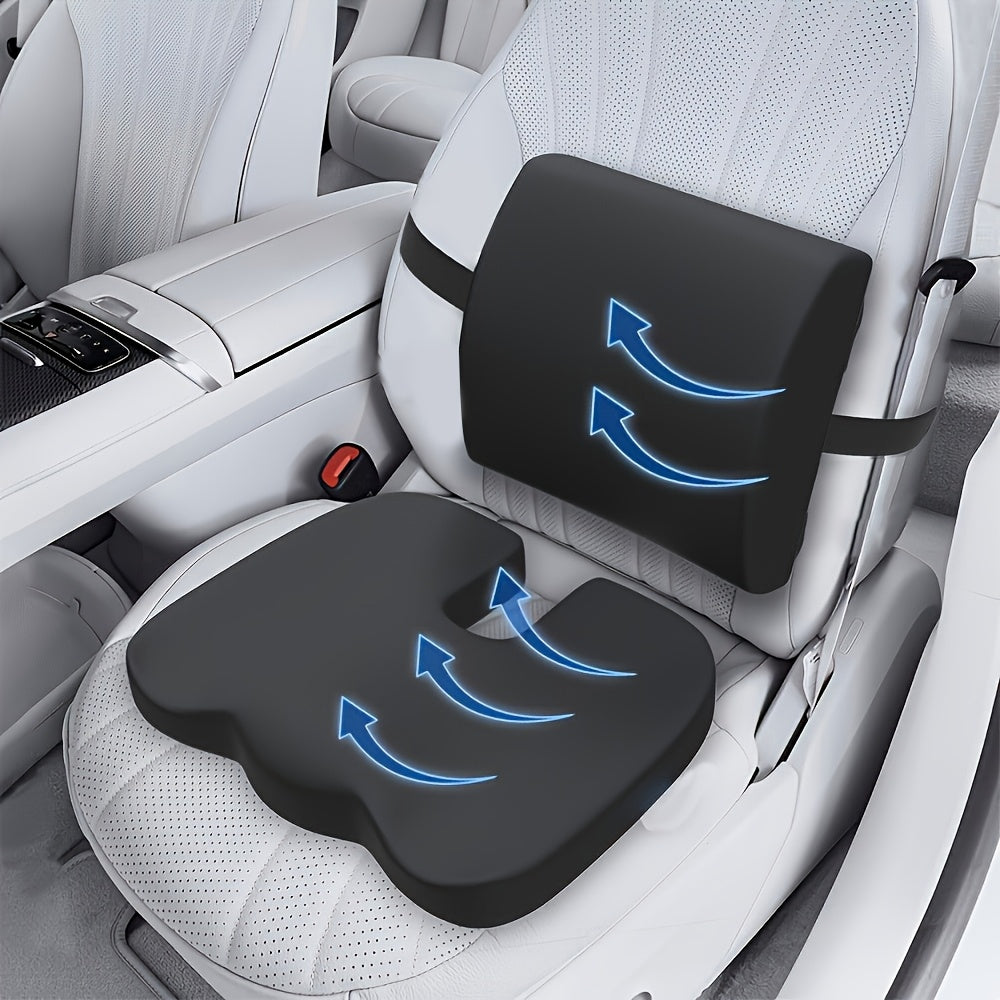 Seat Cushion Set Combination Memory Office Chair Lumbar Support Car Backrest Beauty Hip Pad