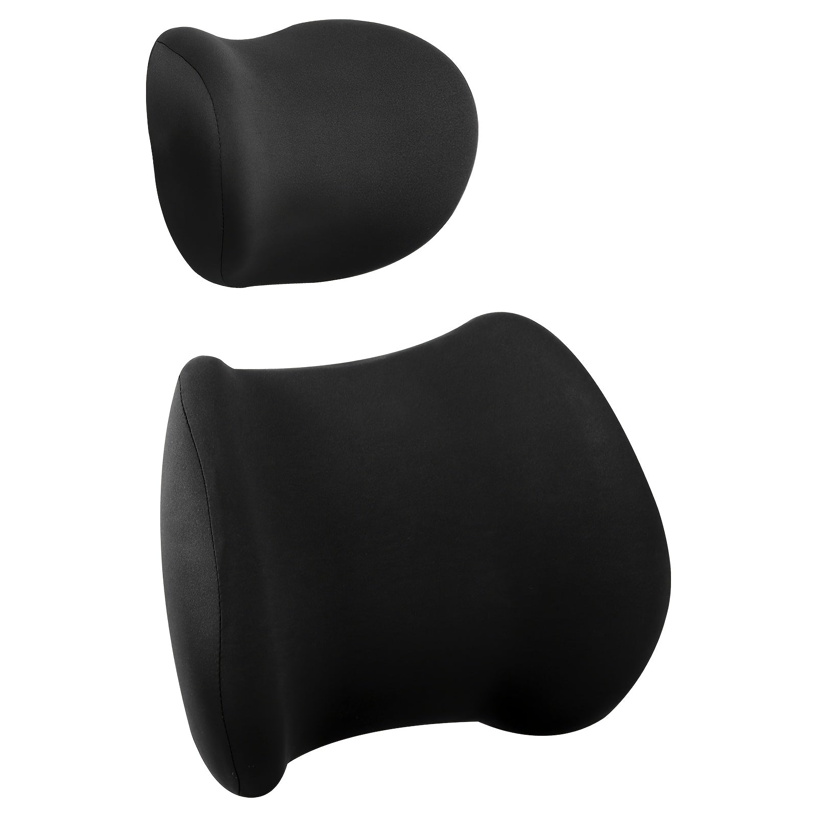 Headrest Lumbar Support Cushion Ergonomic Lumbar Support Pillow And Neck Pillow Kit for Office Chair And Car Seat, Memory Foam Back Pillow for Lower Back Pain Relief, Back Support Pillow for Sitting, Driving, Traveling, Headrest Covers for Car Seats,