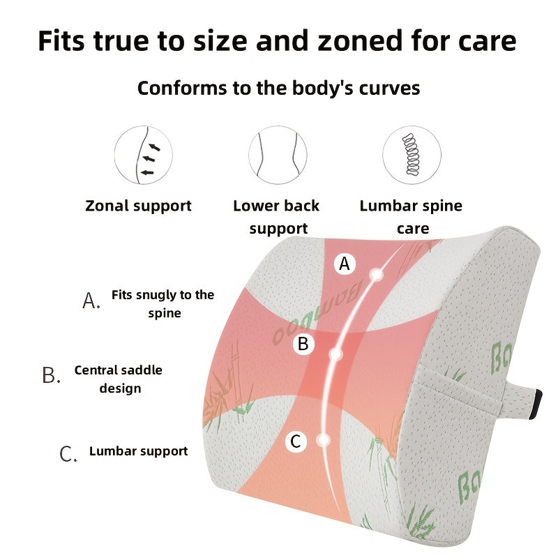 A Simple Solid White Back Cushion, Suitable for All Seasons, Designed to Pressure And Assist Sleep, Providing Neck And Lumbar Support. Ideal for Office Rest, Portable And Washable, Featuring a Minimalist Modern Design, It Can Be Used in The Living Room,