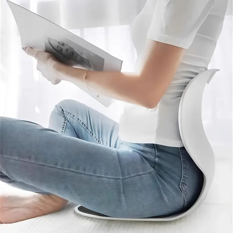 1-Pack Adjustable Lumbar Support Pad - Ergonomic Contoured Design for Spine Alignment, Durable PP Material, Grey/Green, Fits All Chairs - Perfect Gift for Valentine’s Day & Mother’s Day